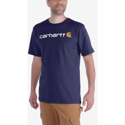 Carhartt Core Logo T-Shirt blau/weiß/orange - S male Carhartt Core Logo T-Shirt blau/weiß/orange - S male