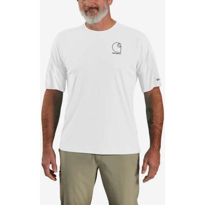 Carhartt Force Sun Defender Relaxed Logo T-Shirt weiß - XL male Carhartt Force Sun Defender Relaxed Logo T-Shirt weiß - XL male