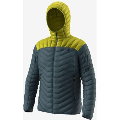 Dynafit Ridge Ultralight Down Kapuzenjacke grau-blau gelb - M male Dynafit Ridge Ultralight Down Kapuzenjacke grau-blau gelb - M male