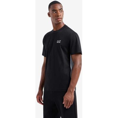 EA7 7 Lines T-Shirt Kurzarm in Rein Schwarz - S male EA7 7 Lines T-Shirt Kurzarm in Rein Schwarz - S male