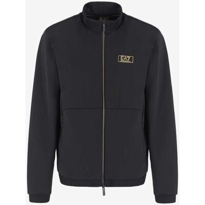 Sudadera mit Kapuze EA7 Gold Label Full Zip Schwarz rein - M male Sudadera mit Kapuze EA7 Gold Label Full Zip Schwarz rein - M male