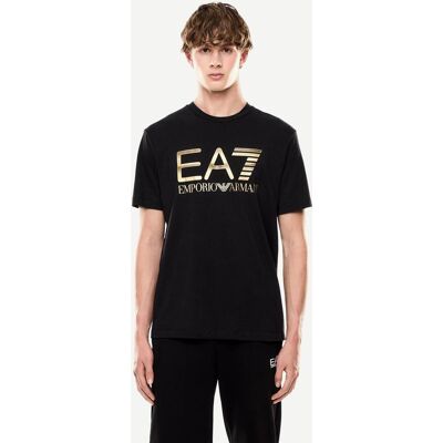 EA7 Logo Series T-Shirt kurzarm schwarz rein gold - XXL male EA7 Logo Series T-Shirt kurzarm schwarz rein gold - XXL male
