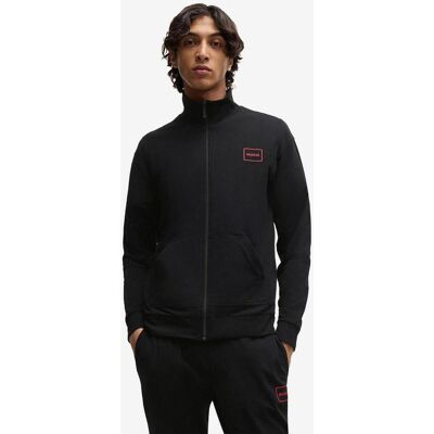 Hugo Laze Half Zip Sweatshirt pechschwarz/rot - S male Hugo Laze Half Zip Sweatshirt pechschwarz/rot - S male