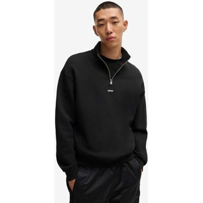 HUGO Durty Half Zip Sweatshirt pechschwarz - XS male HUGO Durty Half Zip Sweatshirt pechschwarz - XS male