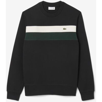 Lacoste Colour-Block Fleece Sweatshirt schwarz grün weiß - L male Lacoste Colour-Block Fleece Sweatshirt schwarz grün weiß - L male