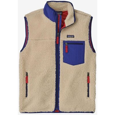 Patagonia Classic Retro-X Weste beige/kobaltblau - S male Patagonia Classic Retro-X Weste beige/kobaltblau - S male