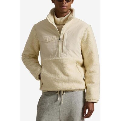 Ralph Lauren Hybrid Half-Zip Fleecepullover cremeweiß - XXL male Ralph Lauren Hybrid Half-Zip Fleecepullover cremeweiß - XXL male