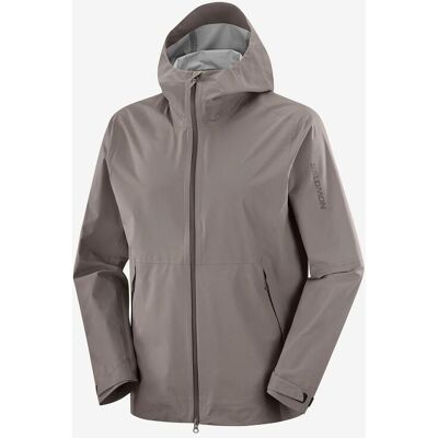 Salomon Outerpath 2.5L Kapuzenjacke graubraun - S male Salomon Outerpath 2.5L Kapuzenjacke graubraun - S male