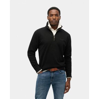 Superdry Essential Logo Half Zip Sweatshirt schwarz rein - S male Superdry Essential Logo Half Zip Sweatshirt schwarz rein - S male
