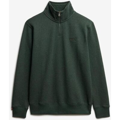 Superdry Essential Logo Half Zip Sweatshirt dunkelgrün - S male Superdry Essential Logo Half Zip Sweatshirt dunkelgrün - S male