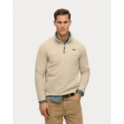Superdry Polar Fleece Half Zip Fleecejacke beige - XL male Superdry Polar Fleece Half Zip Fleecejacke beige - XL male