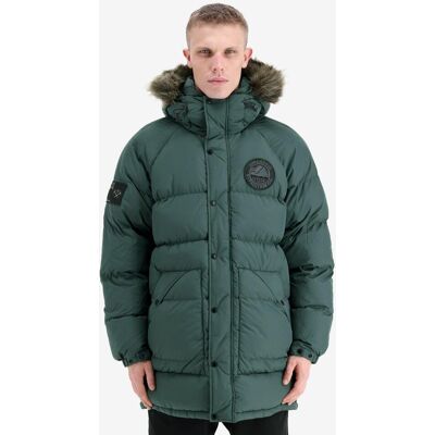 Superdry Everest Longline Baffled Kapuzenjacke dunkelgrün - S male Superdry Everest Longline Baffled Kapuzenjacke dunkelgrün - S male