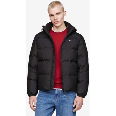 Tommy Hilfiger Tommy Jeans Essential Down Jacke mit Kapuze schwarz pure - L male Tommy Hilfiger Tommy Jeans Essential Down Jacke mit Kapuze schwarz pure - L male
