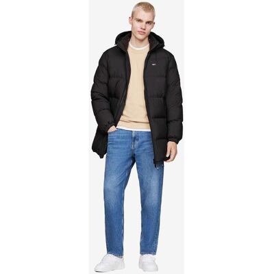 Tommy Hilfiger Tommy Jeans Essential Down Parka Jacke mit Kapuze schwarz pur - XL male Tommy Hilfiger Tommy Jeans Essential Down Parka Jacke mit Kapuze schwarz pur - XL male
