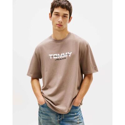 Tommy Hilfiger Tommy Jeans 90S Block T-Shirt beige weiß - L male Tommy Hilfiger Tommy Jeans 90S Block T-Shirt beige weiß - L male