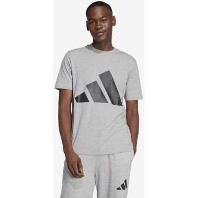adidas Essentials Big Logo T-Shirt kurzarm grau schwarz pur - M male adidas Essentials Big Logo T-Shirt kurzarm grau schwarz pur - M male