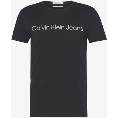 Calvin Klein Jeans Logo Color T-Shirt schwarz/weiß - L male Calvin Klein Jeans Logo Color T-Shirt schwarz/weiß - L male