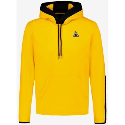 Le Coq Sportif Tech N°1 Hoodie gelb/schwarz - XS male Le Coq Sportif Tech N°1 Hoodie gelb/schwarz - XS male