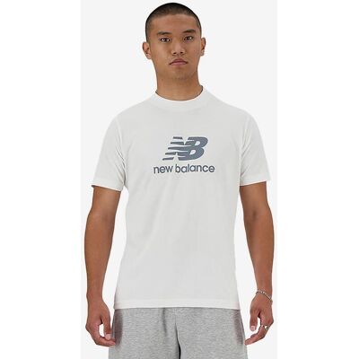New Balance Stacked Logo T-Shirt weiß - M male New Balance Stacked Logo T-Shirt weiß - M male