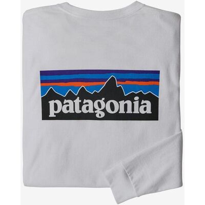 Patagonia P-6 Logo Langarmshirt weiß - XXL male Patagonia P-6 Logo Langarmshirt weiß - XXL male