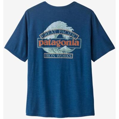 Patagonia Cap Cool Daily Great Wave T-Shirt blau dunkel - M male Patagonia Cap Cool Daily Great Wave T-Shirt blau dunkel - M male