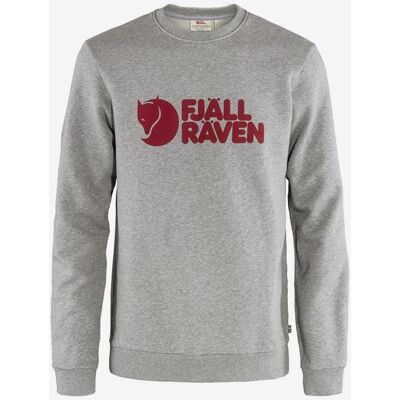 Fjällräven Logo Langarm-Sweater grau/rot - M male Fjällräven Logo Langarm-Sweater grau/rot - M male
