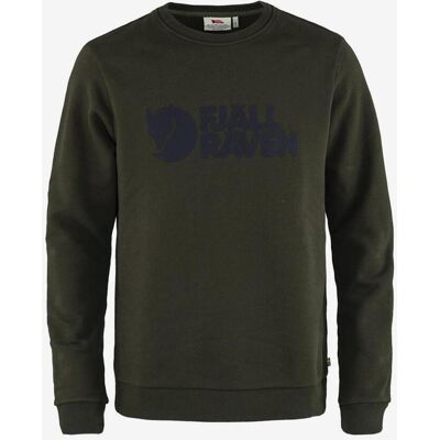 Fjällräven Logo Langarm-Sweater militärgrün/blau - S male Fjällräven Logo Langarm-Sweater militärgrün/blau - S male