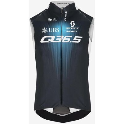 Q36.5 Gregarius Pro Cycling Team 2025 Weste schwarz/blau - M male Q36.5 Gregarius Pro Cycling Team 2025 Weste schwarz/blau - M male