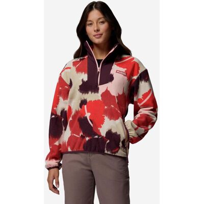Columbia Sequoia Grove Printed Half Zip Damen Fleecejacke rot beige - M female Columbia Sequoia Grove Printed Half Zip Damen Fleecejacke rot beige - M female
