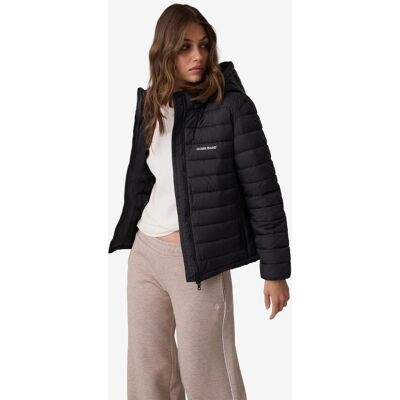 Guess Paneled Puffer Kapuzenjacke Damen schwarz - XL female Guess Paneled Puffer Kapuzenjacke Damen schwarz - XL female