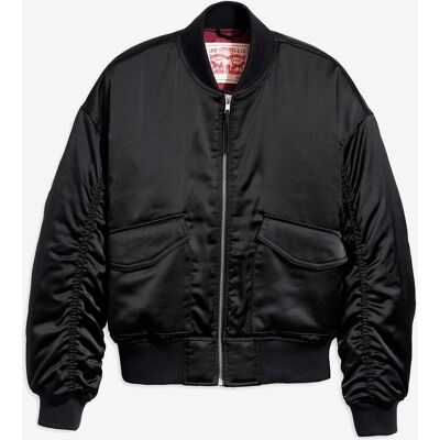 Levis Levi's Andy Techy Damen Bomberjacke glänzend schwarz - L female Levis Levi's Andy Techy Damen Bomberjacke glänzend schwarz - L female