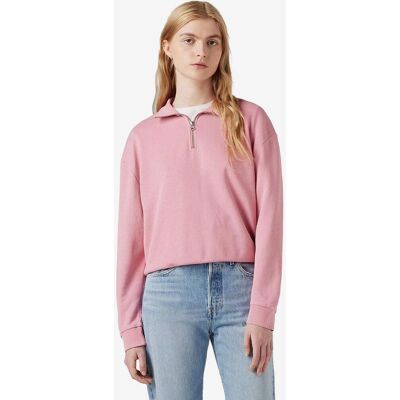 Levis Levi's Everyday Half Zip Damen Sweatshirt rosa - XS female Levis Levi's Everyday Half Zip Damen Sweatshirt rosa - XS female