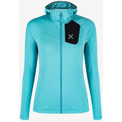 Montura Vertigo Power Grid Maglia Damen Kapuzenjacke himmelblau - M female Montura Vertigo Power Grid Maglia Damen Kapuzenjacke himmelblau - M female