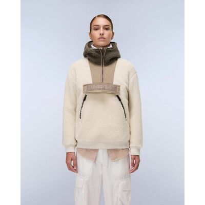 Napapijri Seline Damen Fleecejacke weiß creme beige - XS female Napapijri Seline Damen Fleecejacke weiß creme beige - XS female