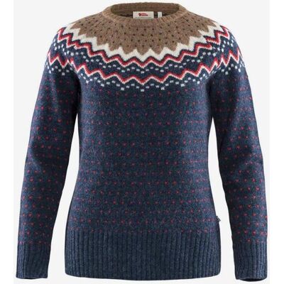 Fjällräven Övik Knit Damenpullover Blau/Rot/Weiß - S female Fjällräven Övik Knit Damenpullover Blau/Rot/Weiß - S female