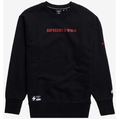 Superdry Corporate Logo Os Crew Damen Pullover schwarz/orange - ML female Superdry Corporate Logo Os Crew Damen Pullover schwarz/orange - ML female