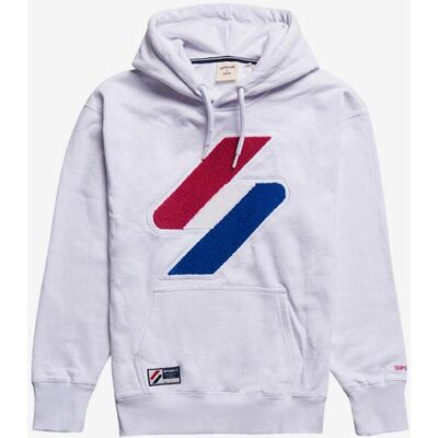 Superdry Code Logo Chenille Os Damen Hoodie weiß/rot/blau - ML female Superdry Code Logo Chenille Os Damen Hoodie weiß/rot/blau - ML female