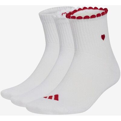 adidas Graphic 3 Paar Socken weiß rot Damen - L female adidas Graphic 3 Paar Socken weiß rot Damen - L female