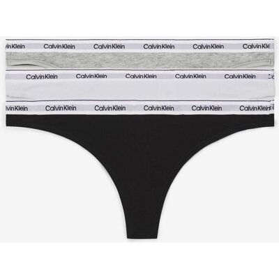 Calvin Klein Modern Logo Tanga schwarz/weiß/grau (3er-Pack) - XL female Calvin Klein Modern Logo Tanga schwarz/weiß/grau (3er-Pack) - XL female