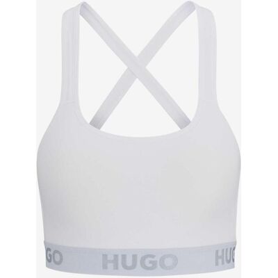 HUGO Sport Logo BH weiß/grau - XS female HUGO Sport Logo BH weiß/grau - XS female