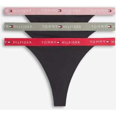 Tommy Hilfiger Tanga schwarz/rosa/grün (3er-Pack) - S female Tommy Hilfiger Tanga schwarz/rosa/grün (3er-Pack) - S female