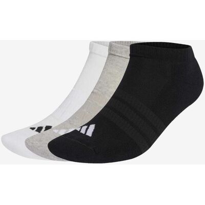 adidas Cushioned Essentials Low Cut Socken grau weiß (3er-Pack) - S unisex adidas Cushioned Essentials Low Cut Socken grau weiß (3er-Pack) - S unisex