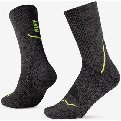 Buff Dryflx Crew Socken schwarz/neongelb - XL unisex Buff Dryflx Crew Socken schwarz/neongelb - XL unisex