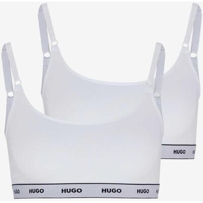 HUGO Cotton Stripe Logo BH weiß/grau - XS female HUGO Cotton Stripe Logo BH weiß/grau - XS female