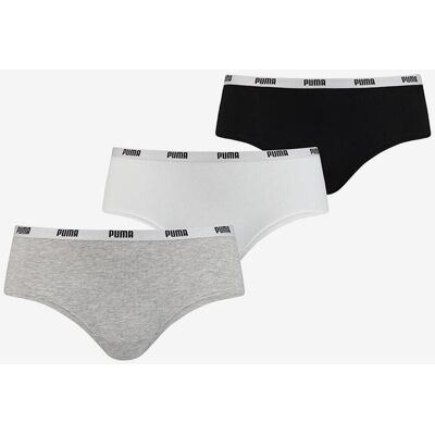 Puma Hipster Damen Unterhose schwarz/weiß/grau (3er-Pack) - XL female Puma Hipster Damen Unterhose schwarz/weiß/grau (3er-Pack) - XL female