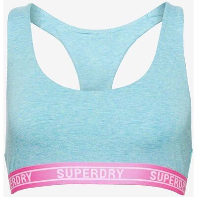 Superdry Organic Cotton Sport-BH türkis/rosa - L female Superdry Organic Cotton Sport-BH türkis/rosa - L female