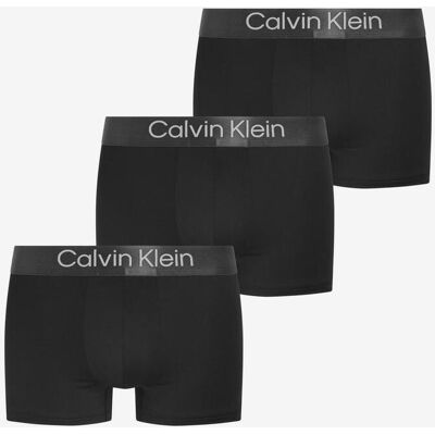 Calvin Klein Trunk Logo Color Boxershorts pechschwarz (3er-Pack) - S male Calvin Klein Trunk Logo Color Boxershorts pechschwarz (3er-Pack) - S male