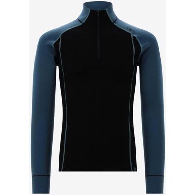 CMP Unlimitech Performance Merino Half Zip Langarm Funktionsunterhemd schwarz blau - 56 male CMP Unlimitech Performance Merino Half Zip Langarm Funktionsunterhemd schwarz blau - 56 male