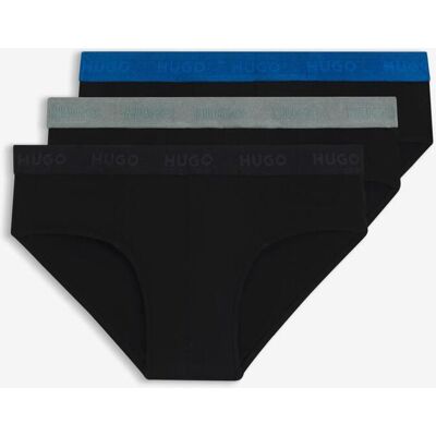 Hugo Hip Brief Triplet Unterhose schwarz grau blau (3er-Pack) - S male Hugo Hip Brief Triplet Unterhose schwarz grau blau (3er-Pack) - S male