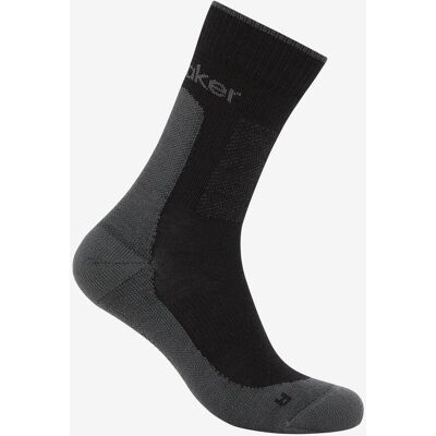 Icebreaker Hike+ Medium Crew Wandersocken schwarz grau (1 Paar) - M male Icebreaker Hike+ Medium Crew Wandersocken schwarz grau (1 Paar) - M male